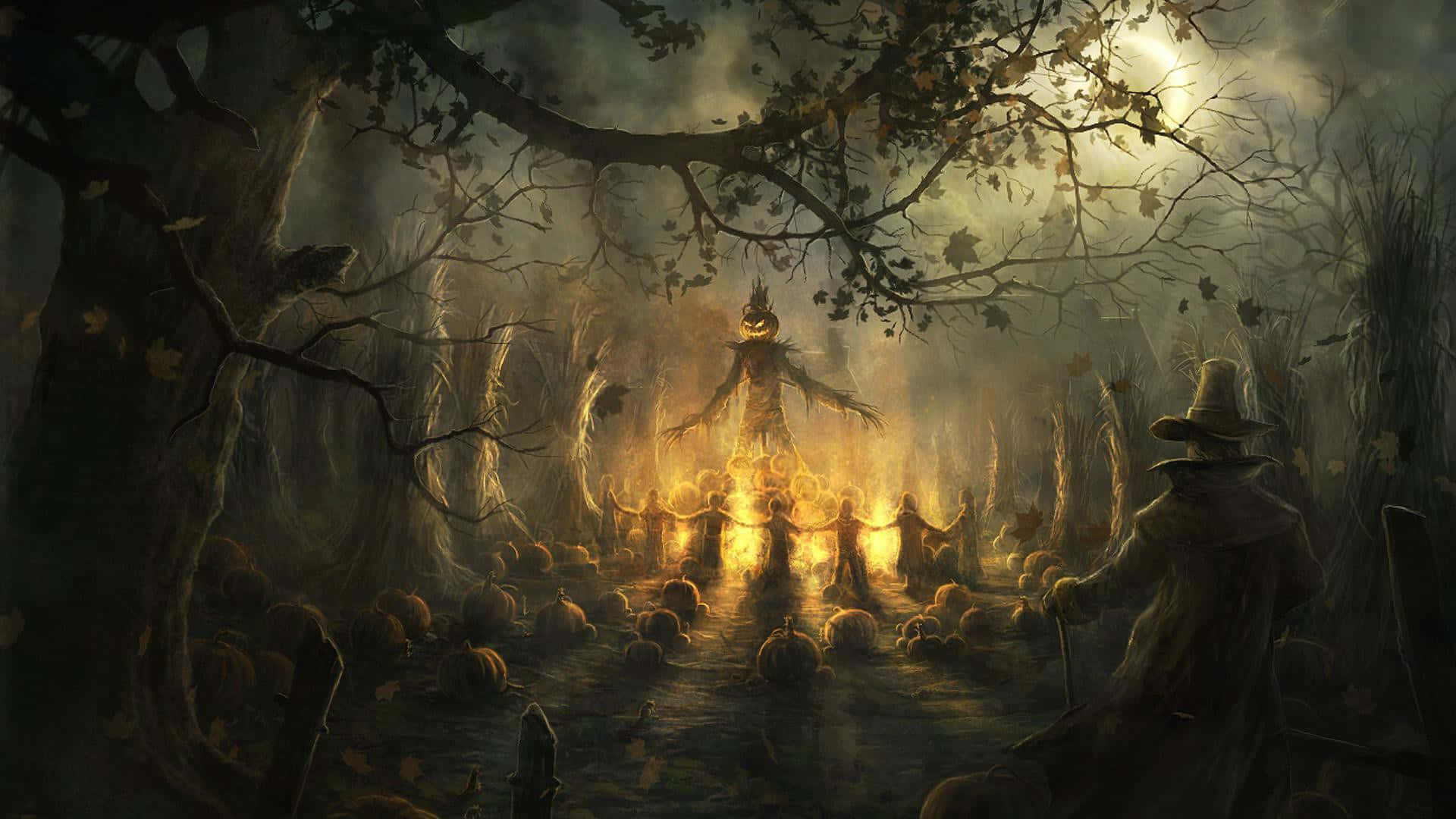 Get In The Spooky Spirit With This 1920 X 1080 Halloween Wallpaper Background