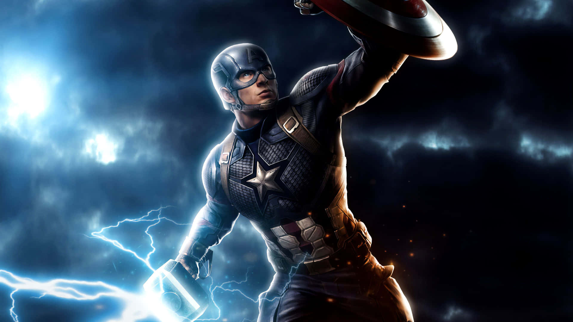 Get Inspired By The Heroes Of The Marvel Universe With This Captain America Desktop Wallpaper