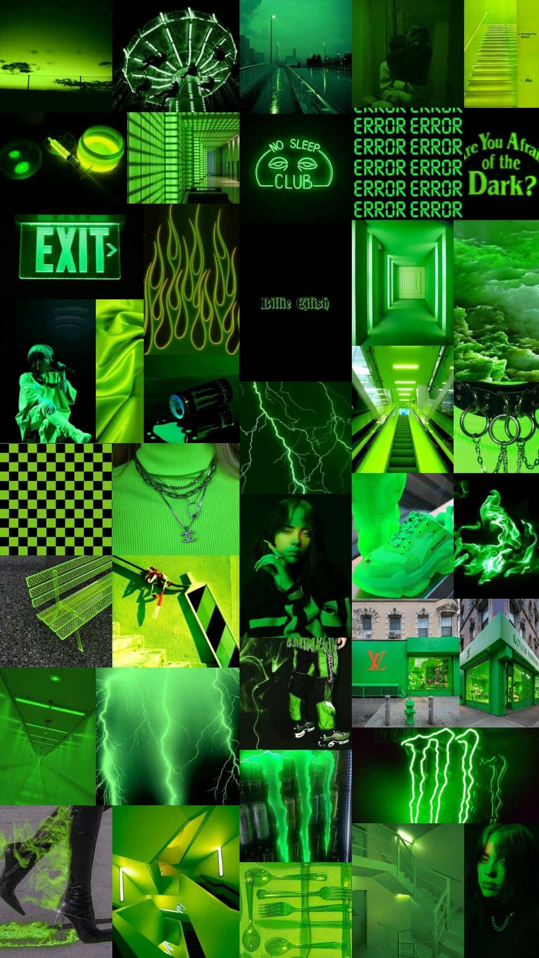 Get Inspired By The Neon Green Aesthetic And Decorate Your Desktop Background