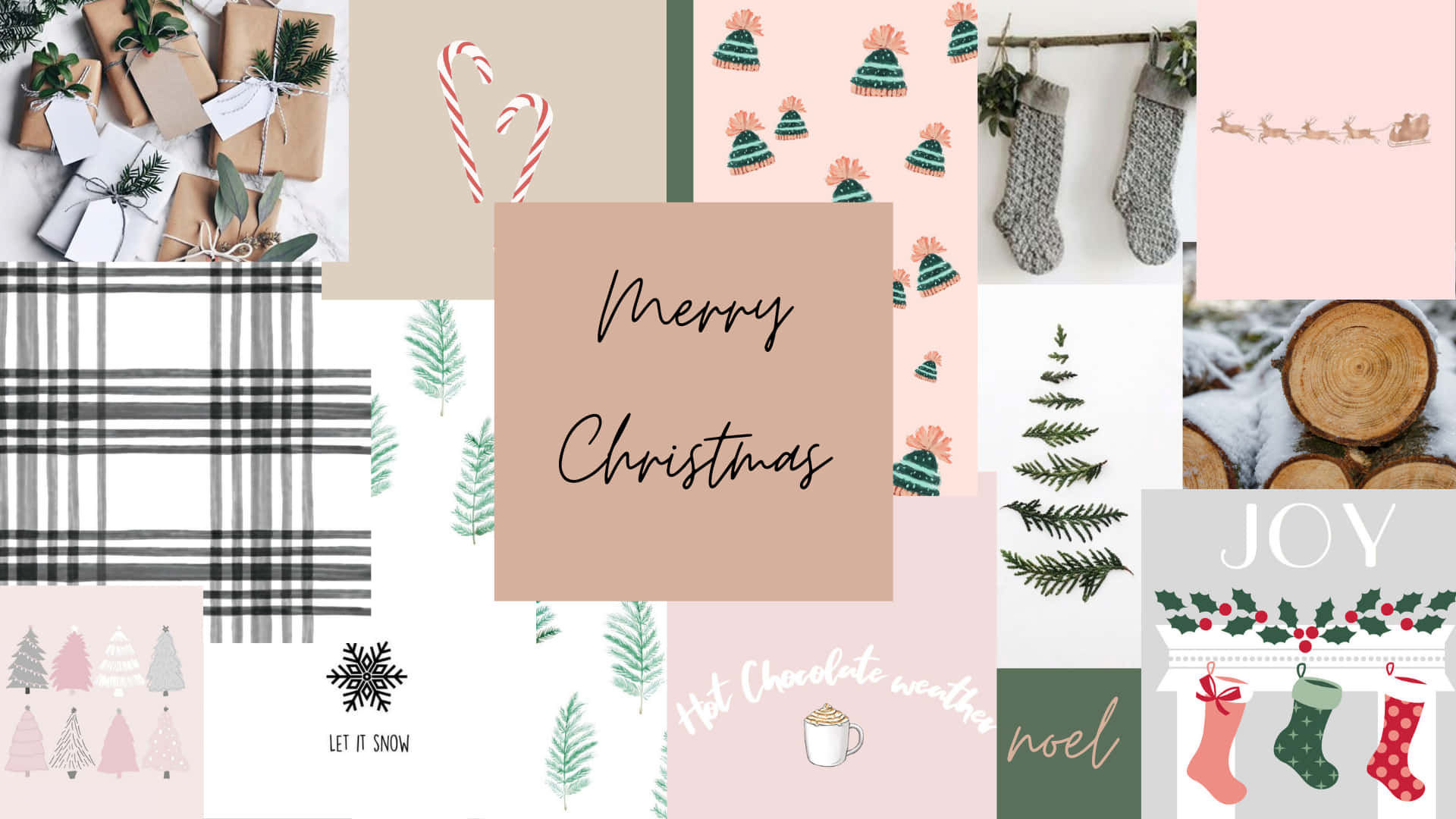 Get Into The Christmas Spirit With A Festive Mac Aesthetic Wallpaper Background