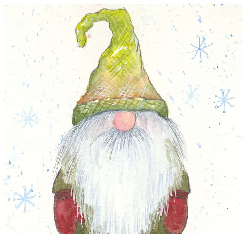 Get Into The Christmas Spirit With This Festive Gnome Background