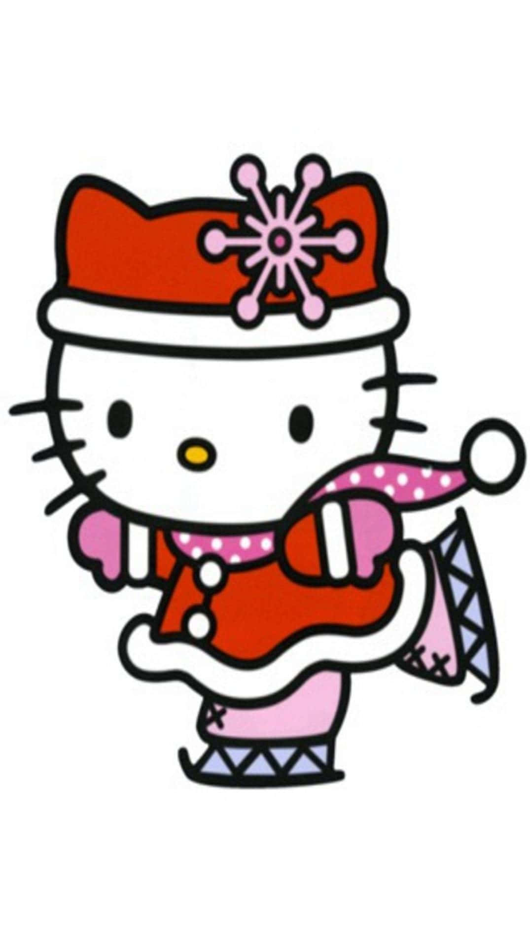 Get Into The Festive Spirit With Hello Kitty's Merry Christmas Background