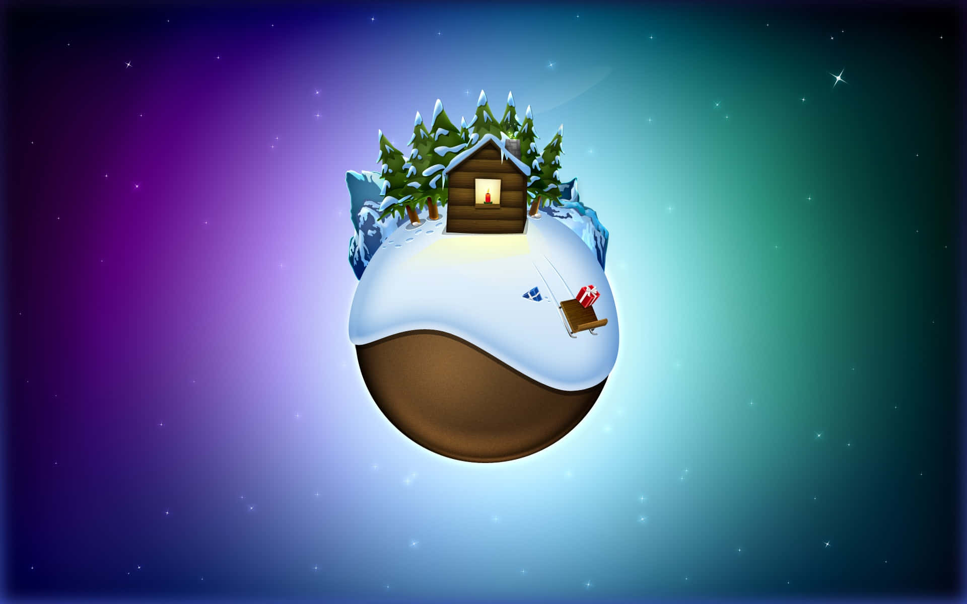 Get Into The Holiday Spirit With This Minimalist Christmas Desktop Background