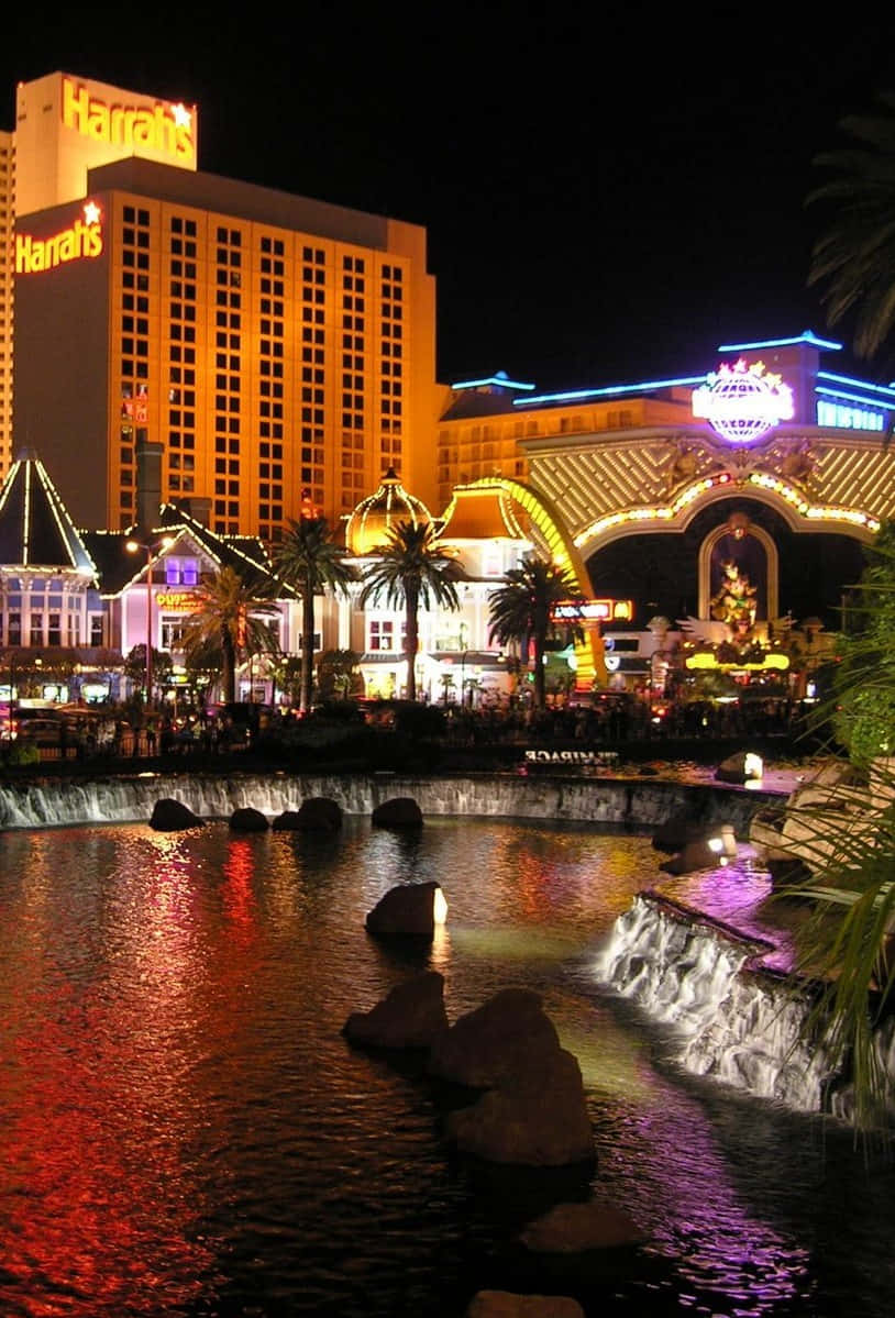 Get Into The Starry Lights With Las Vegas Phone! Background