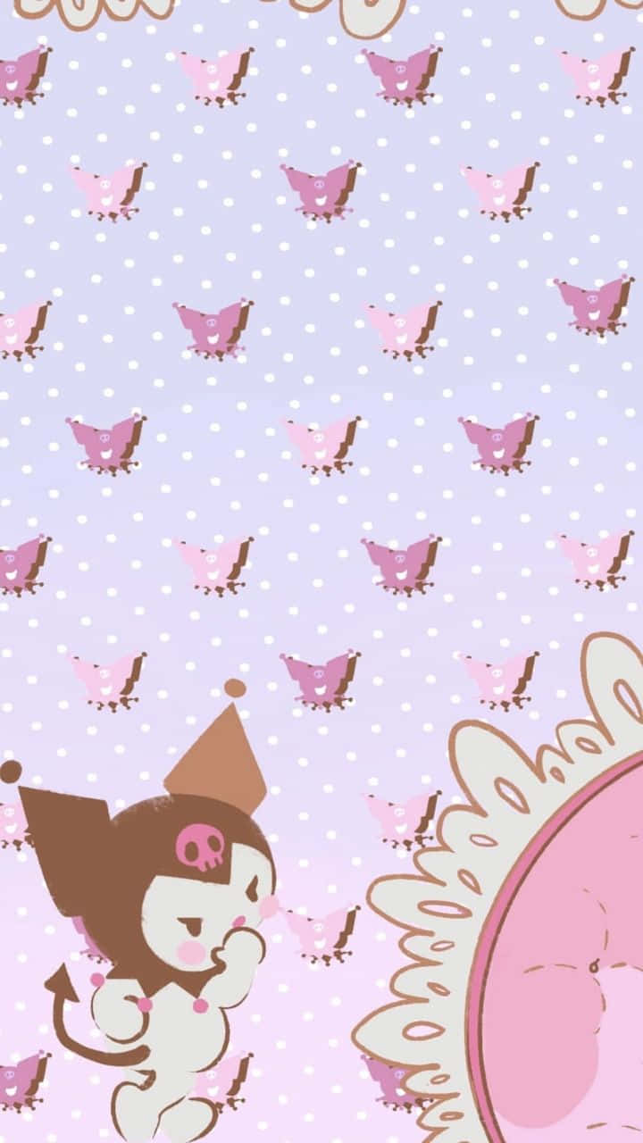Get Kuromi's Adorable Style On Your Iphone Background