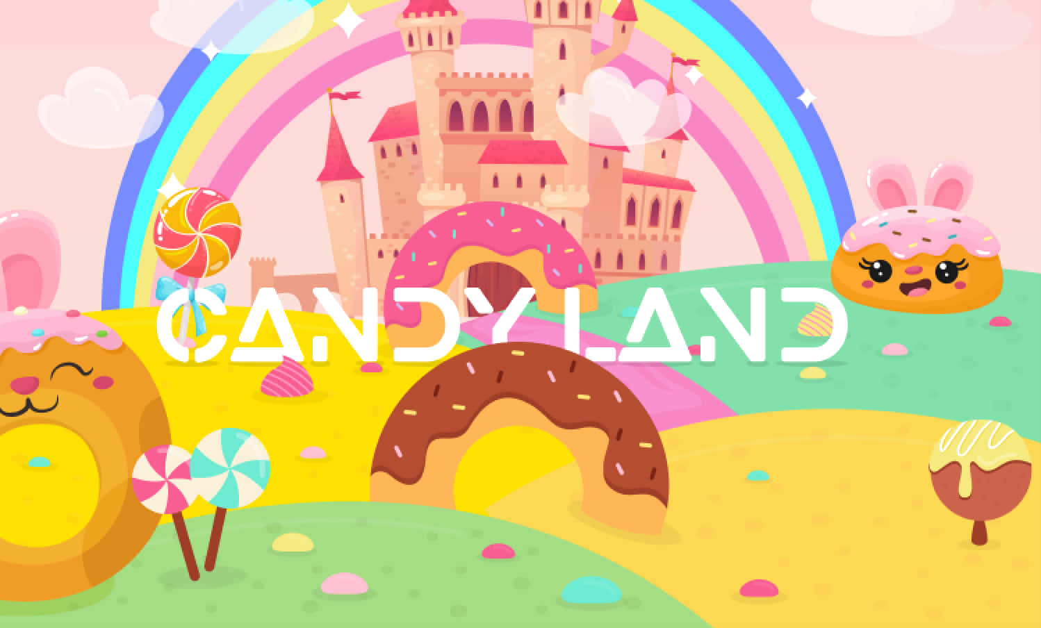 Get Lost In A World Of Sugary Sweetness At Candy Land Background