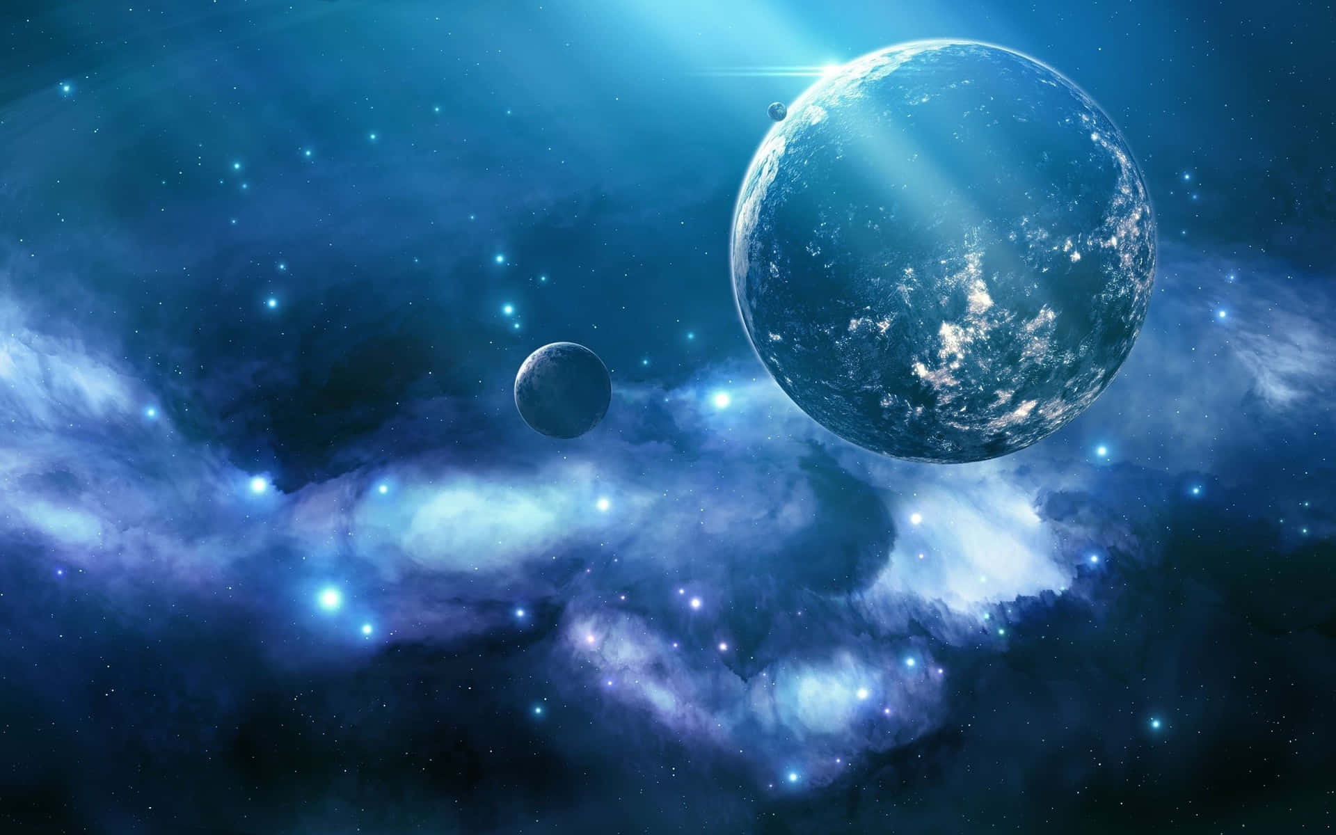 Get Lost In Galaxies And Planets Background