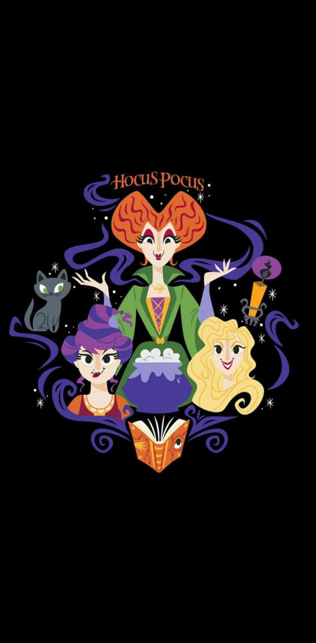 Get Lost In Magic This Halloween With The Hocus Pocus Iphone Background