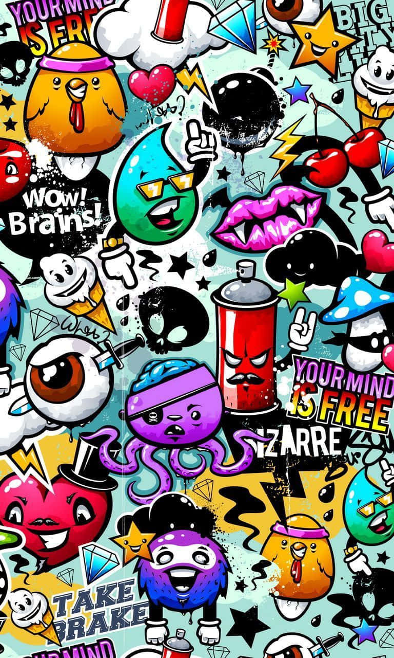 Get Lost In The Beauty Of Graffiti Art Background