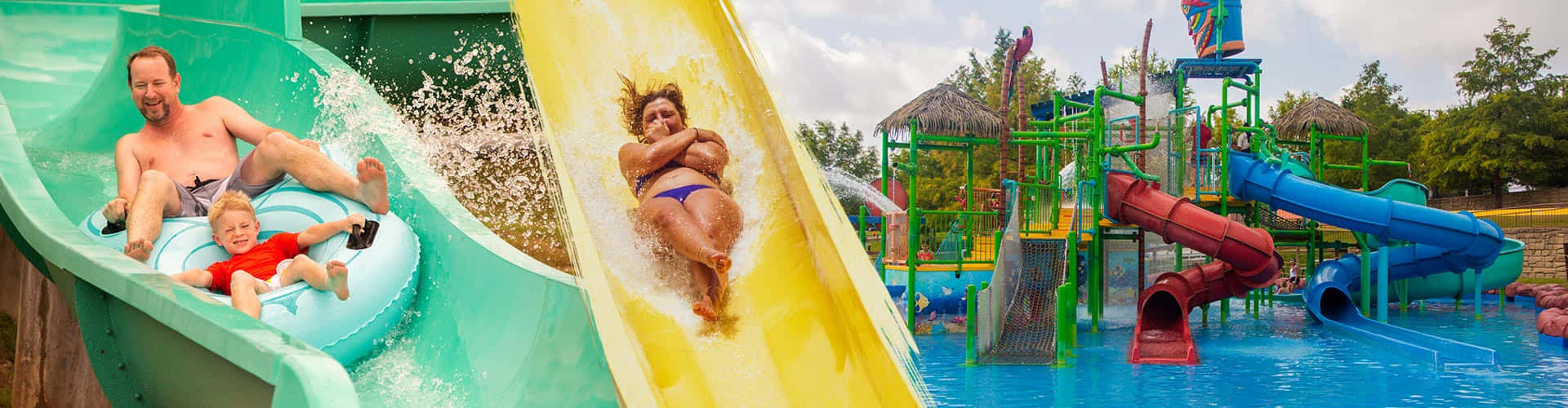 Get Lost In The Colorful Beauty Of Hawaiian Falls Water Park In Garland Background