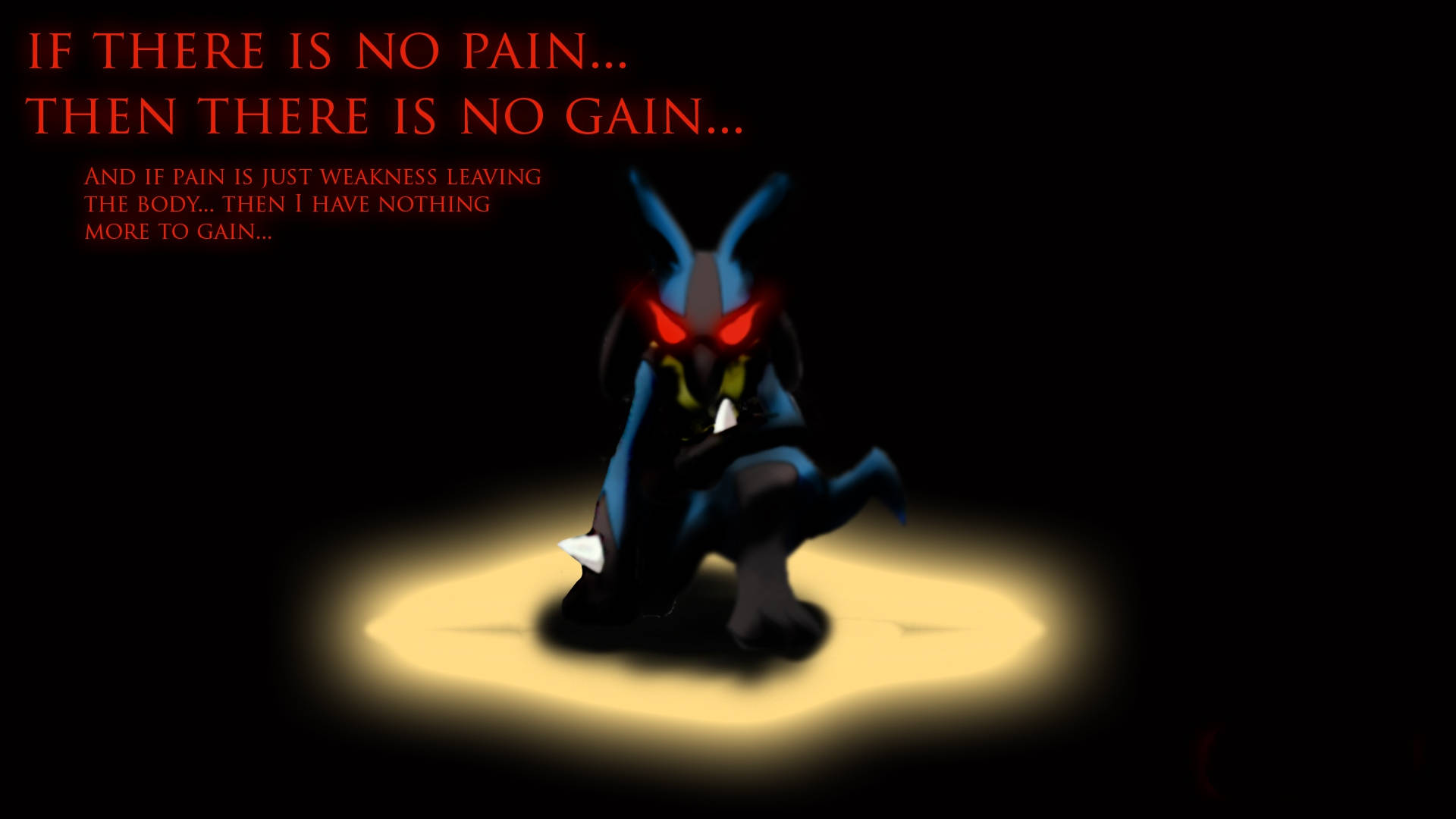 Get Lost In The Mysterious, Endless Depths Of Lucario's Intense Red Eyes Background