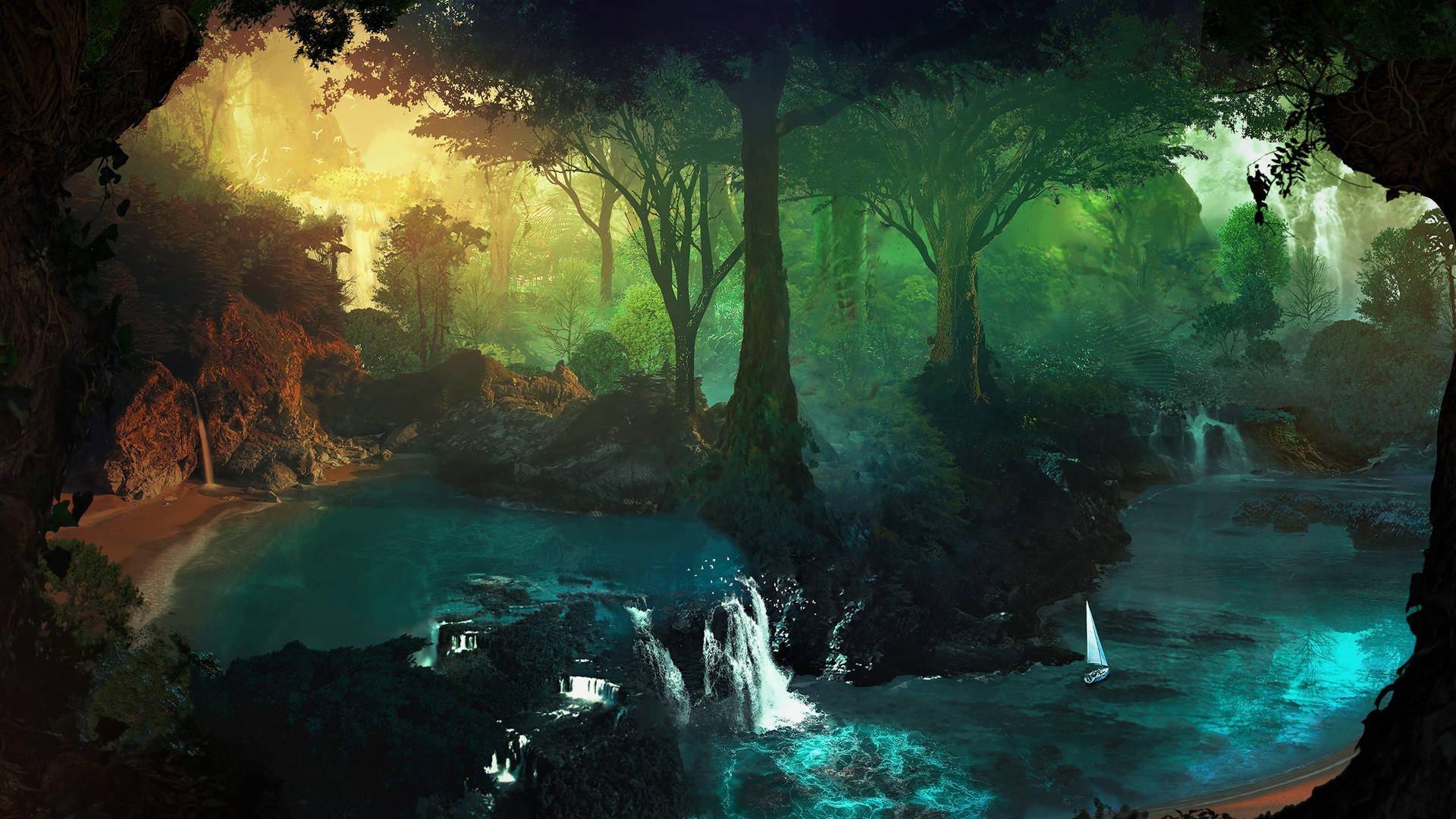 Get Lost In The Mystical Forest Background