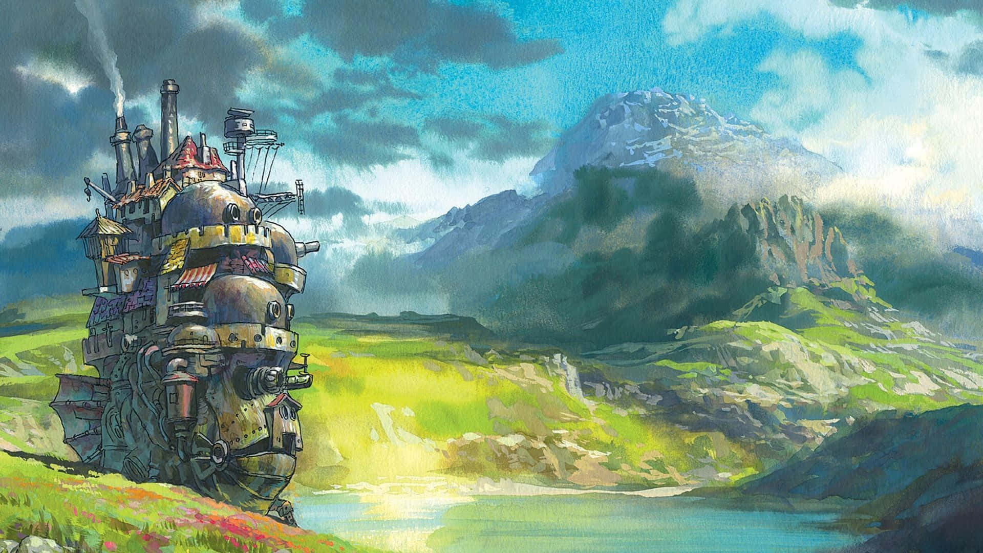 Get Lost In The Whimsical Artwork Of Studio Ghibli With This Aesthetic Desktop Background