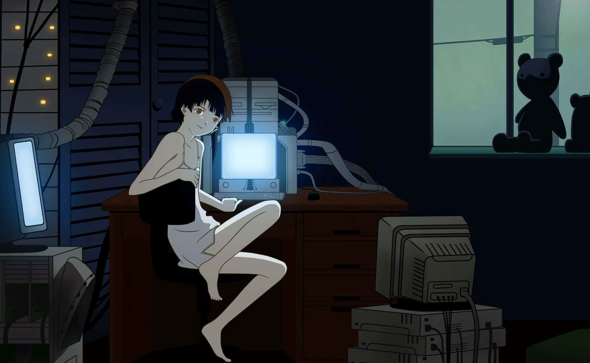 Get Lost In The Wired In Serial Experiments Lain Background