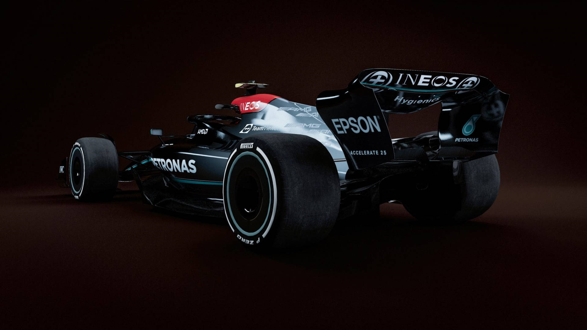 Get Moving In True Luxury With The Mercedes F1 Iphone Background