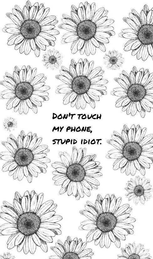 Get Off My Phone Sunflowers Background