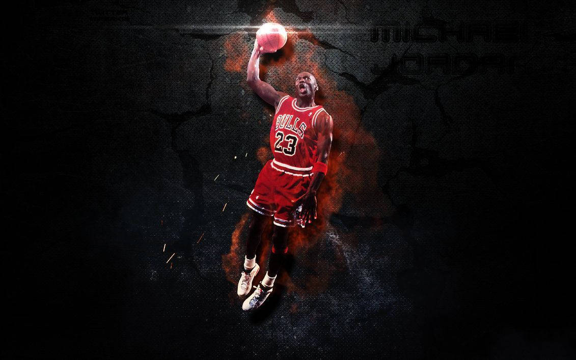Get On Your Feet And Show Support For The Legendary Michael Jordan. Background