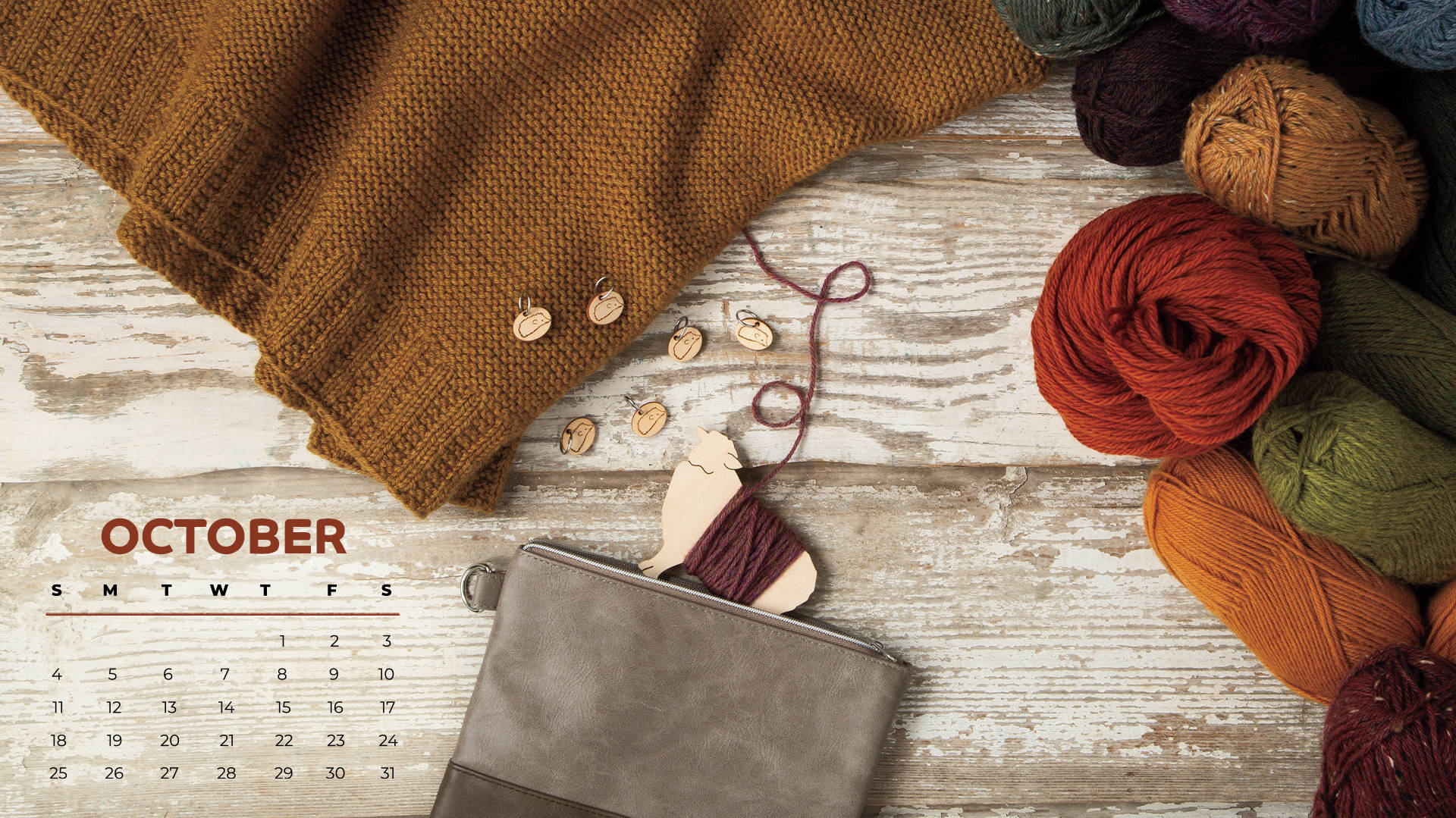 Get Organized For The Month Of October With A Free Calendar! Background