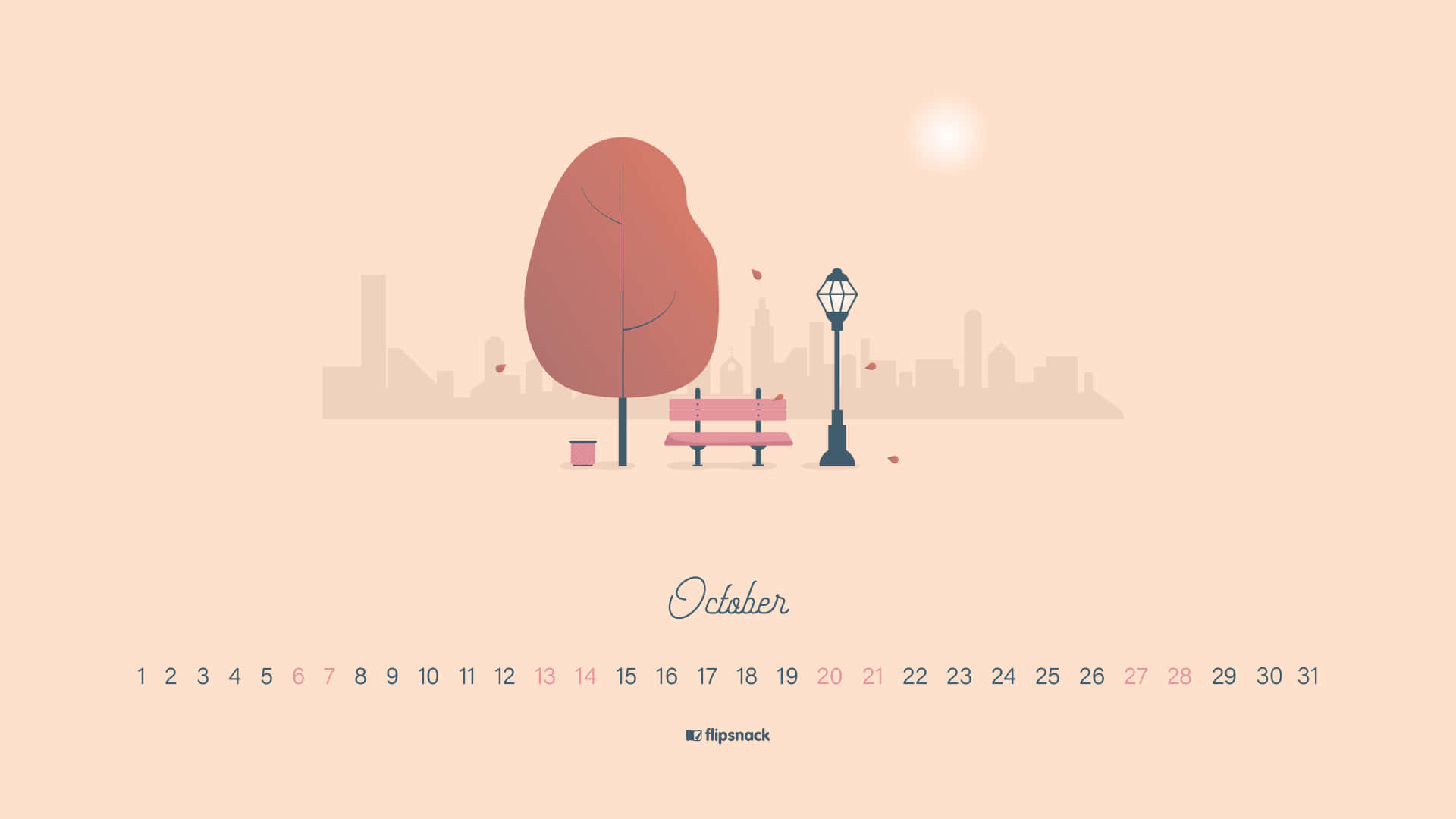 Get Organized With October 2021 Calendar Background