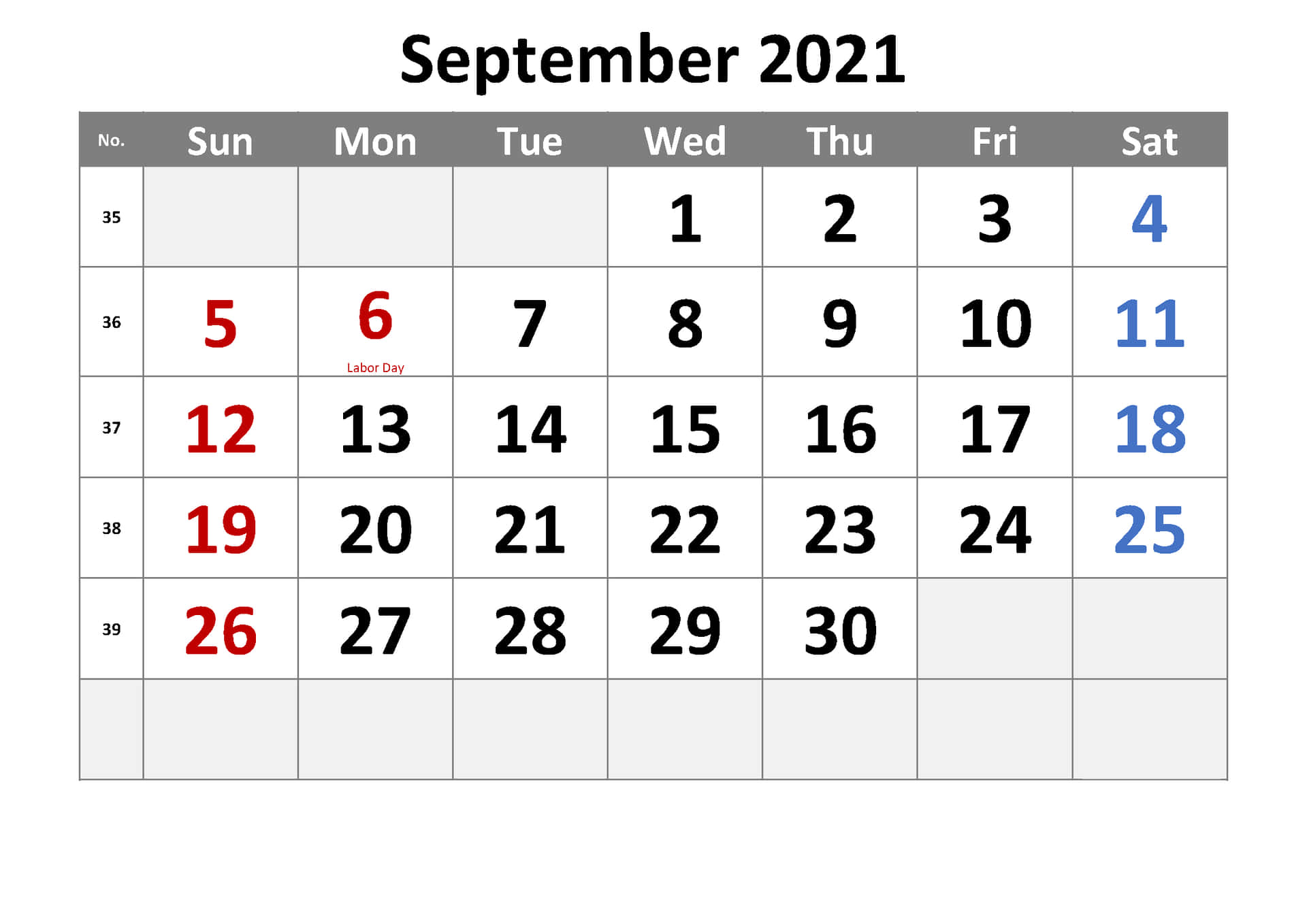 Get Organized With September 2021 Calendar