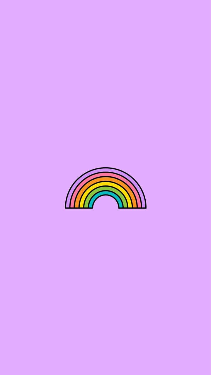 Get Ready For A Joyful Journey With Aesthetic Rainbow Mobile Background