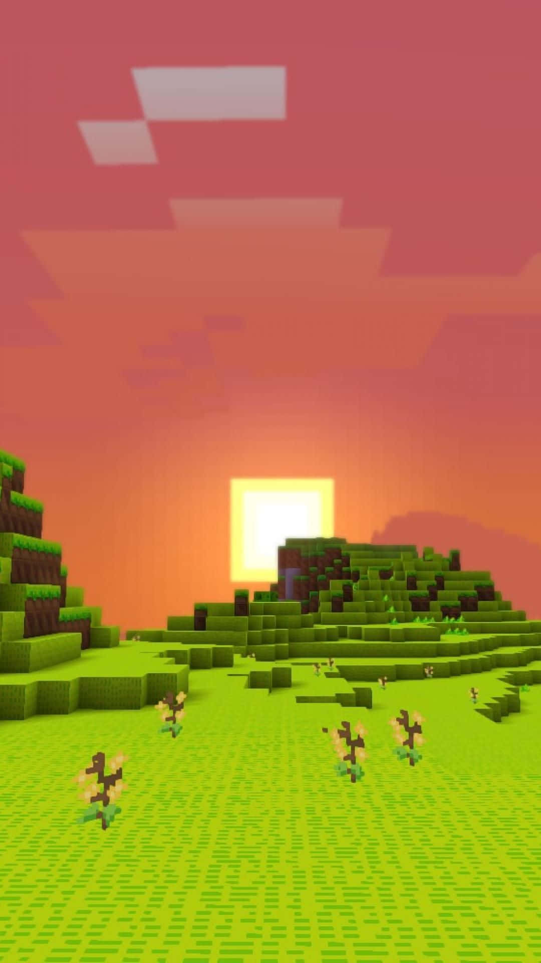 Get Ready For A Minecraft Adventure On Android Background