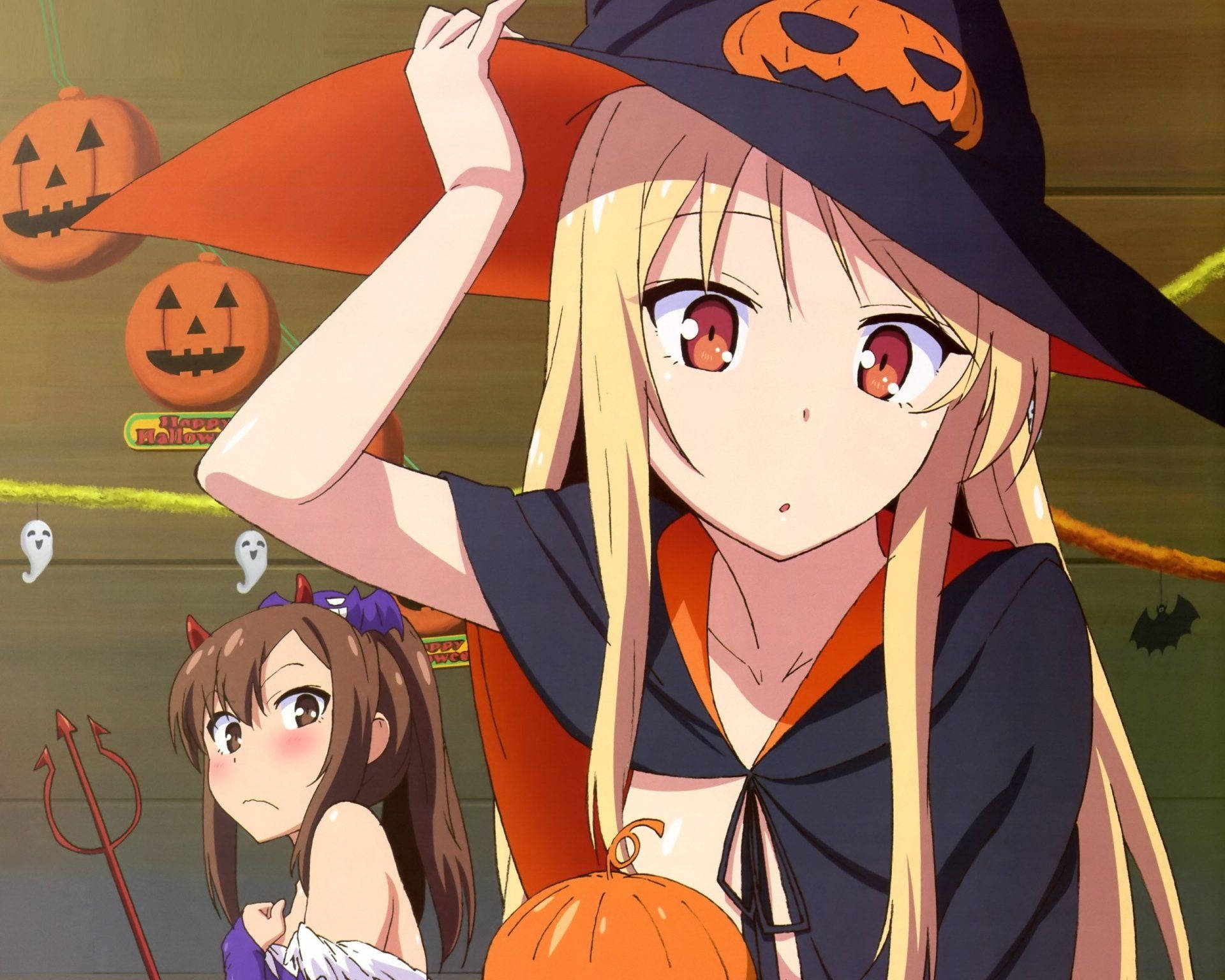 Get Ready For A Spooky Anime Halloween Background