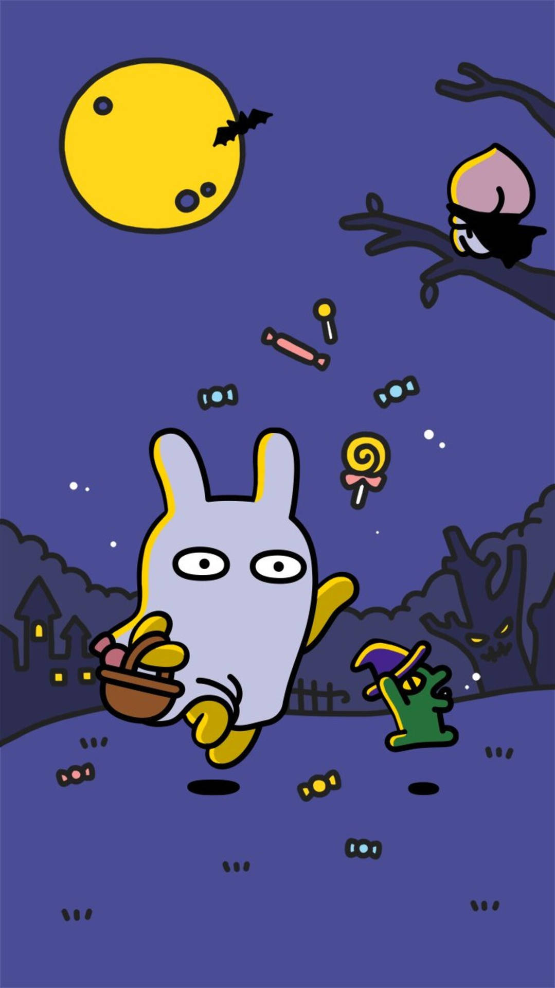 Get Ready For A Spooky Kakao Friends Halloween! Background