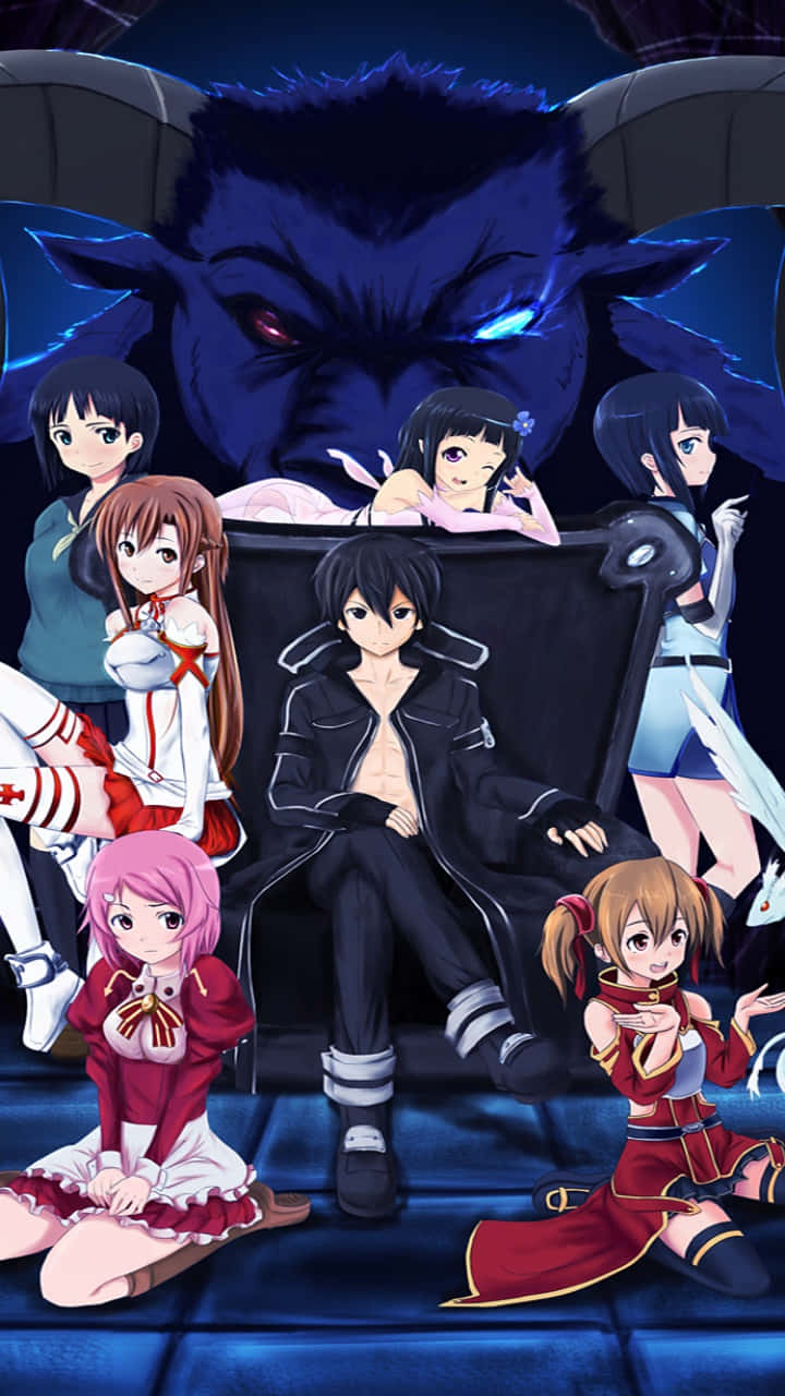 Get Ready For A World Of Adventure With The New Sword Art Online Iphone Background