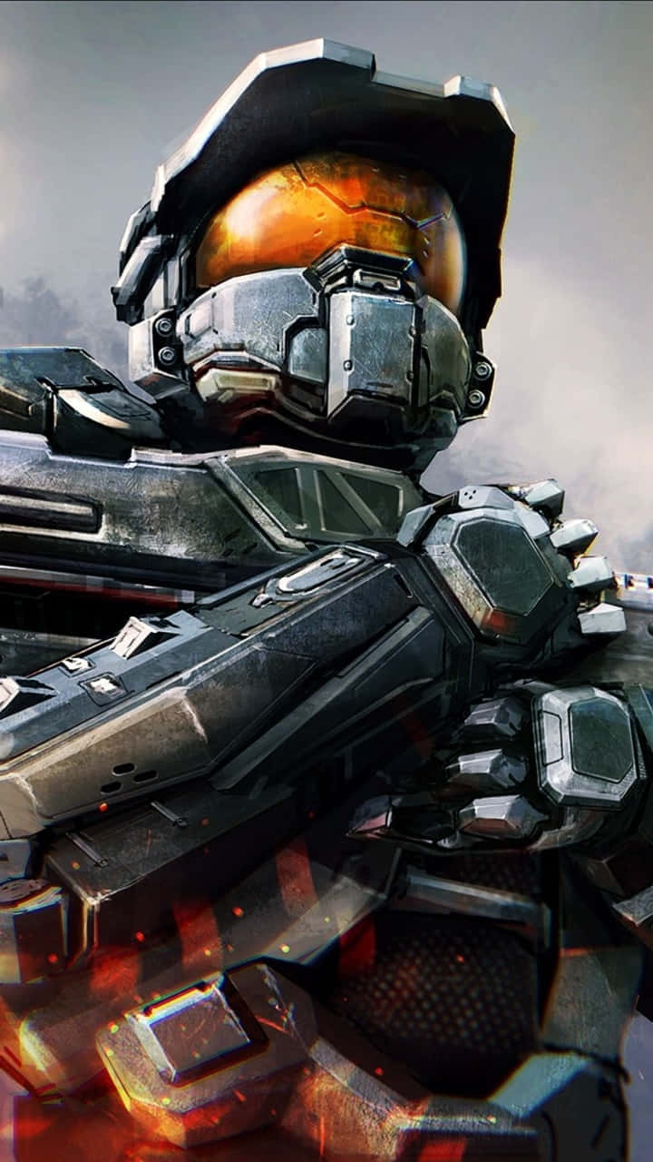 Get Ready For An Adventure With The Master Chief Phone Background