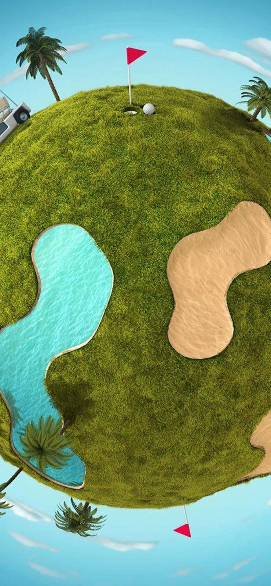 Get Ready For An Exciting Round Of Awesome Golf Background