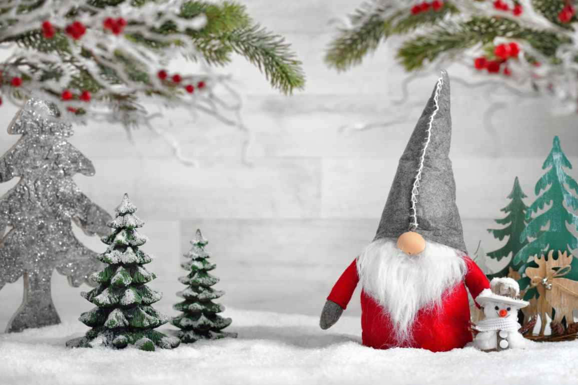 Get Ready For Christmas With A Traditional Gnome Background