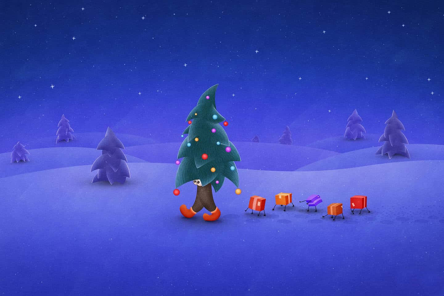 Get Ready For Christmas With This Glowing Simple Christmas Ipad Background