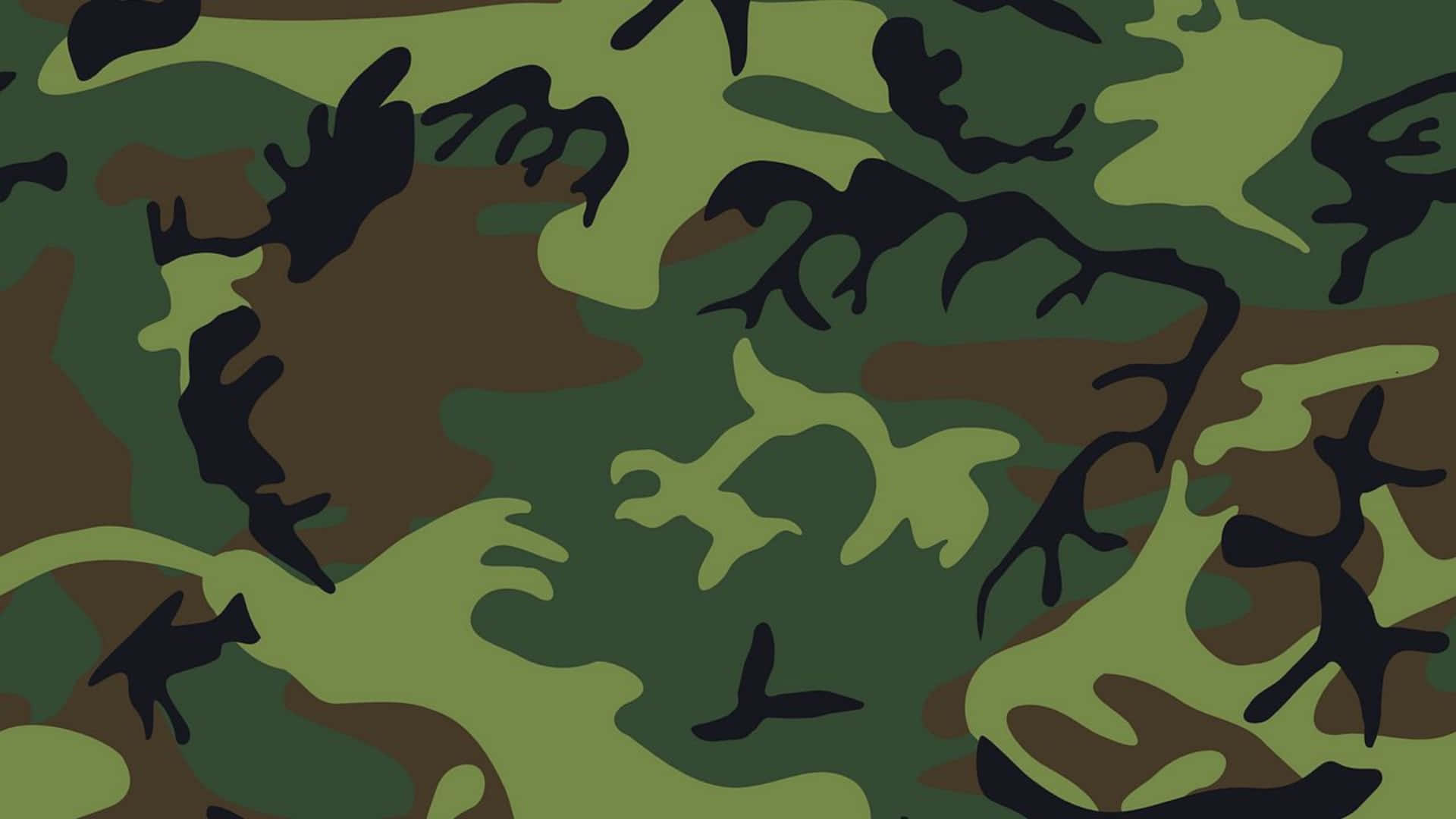 Get Ready For Combat With Green Camo Background