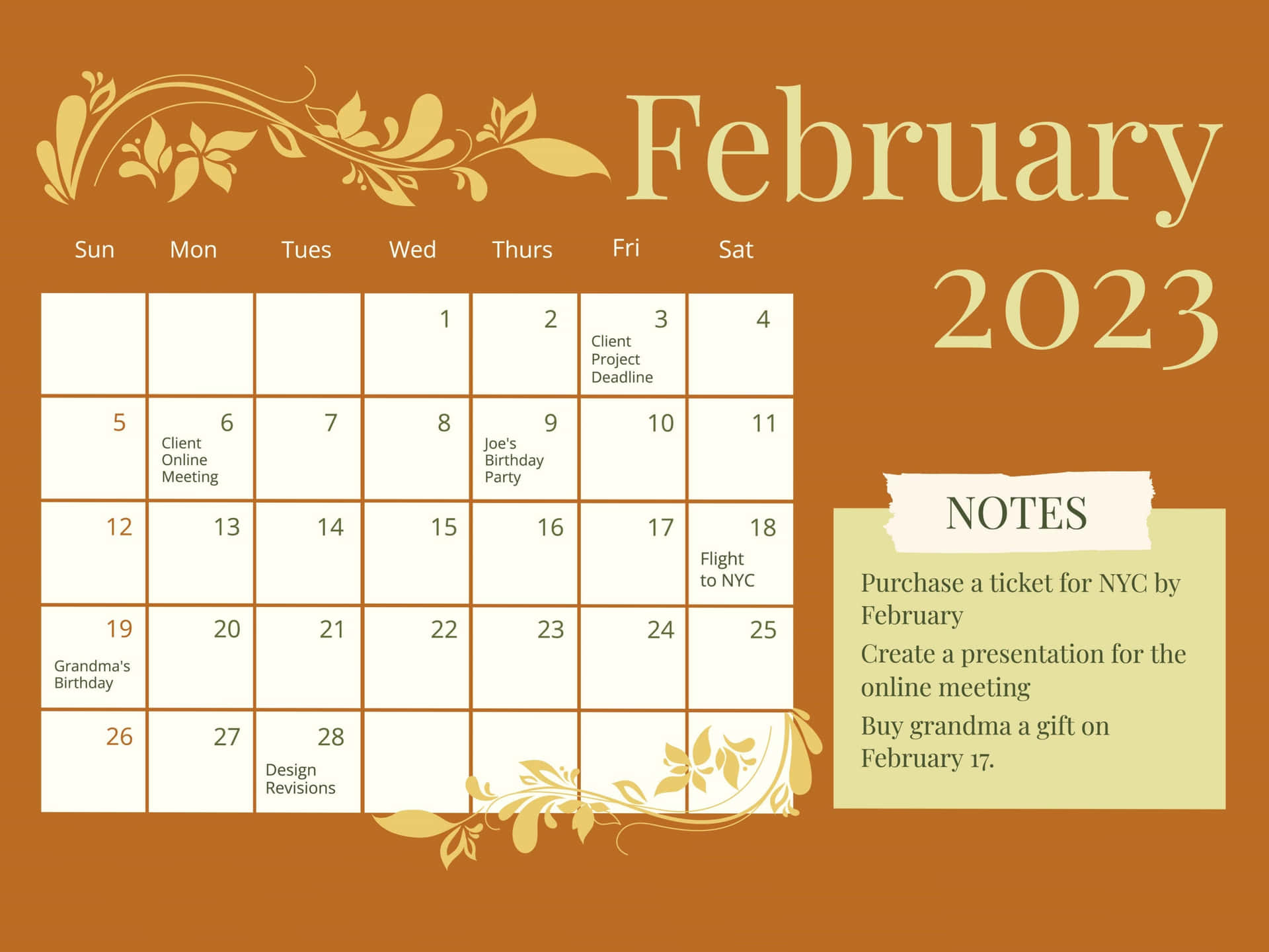 Get Ready For February With This Calendar. Background