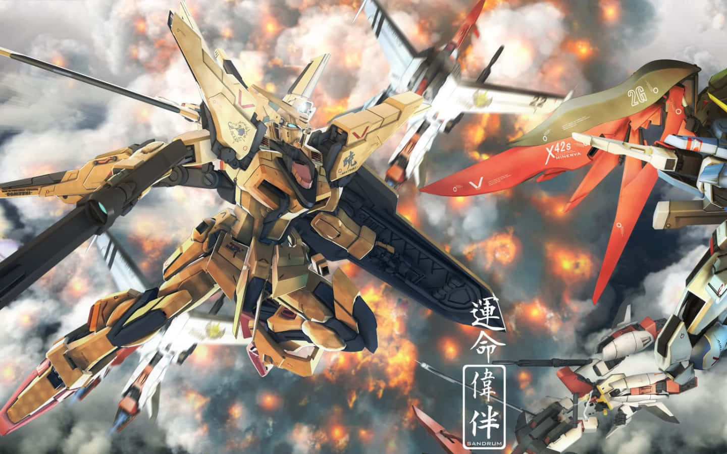 Get Ready For Gundam Battles With This Custom Gundam Desktop Wallpaper Background