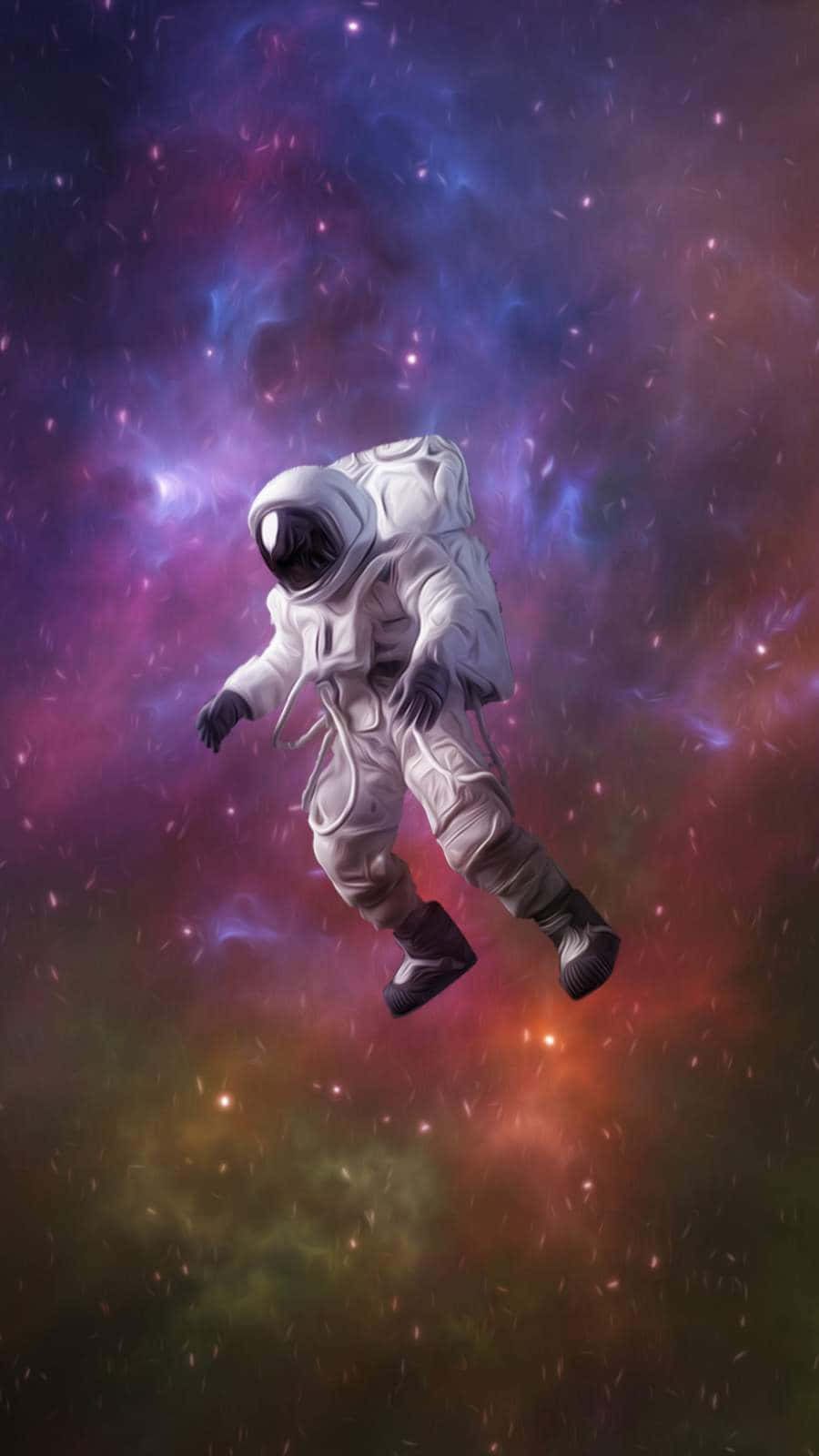 Get Ready For Liftoff In Space With Astronaut Iphone Background