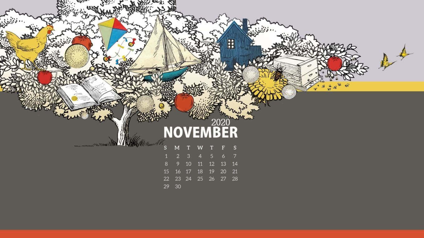 Get Ready For November With This 2020 Calendar Background