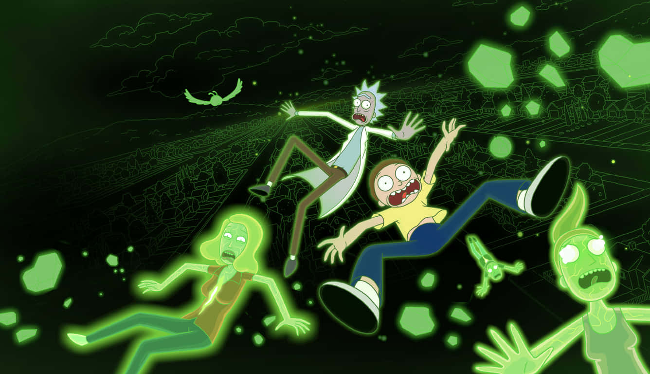 Get Ready For The Adventure Using Your Rick And Morty Laptop Background