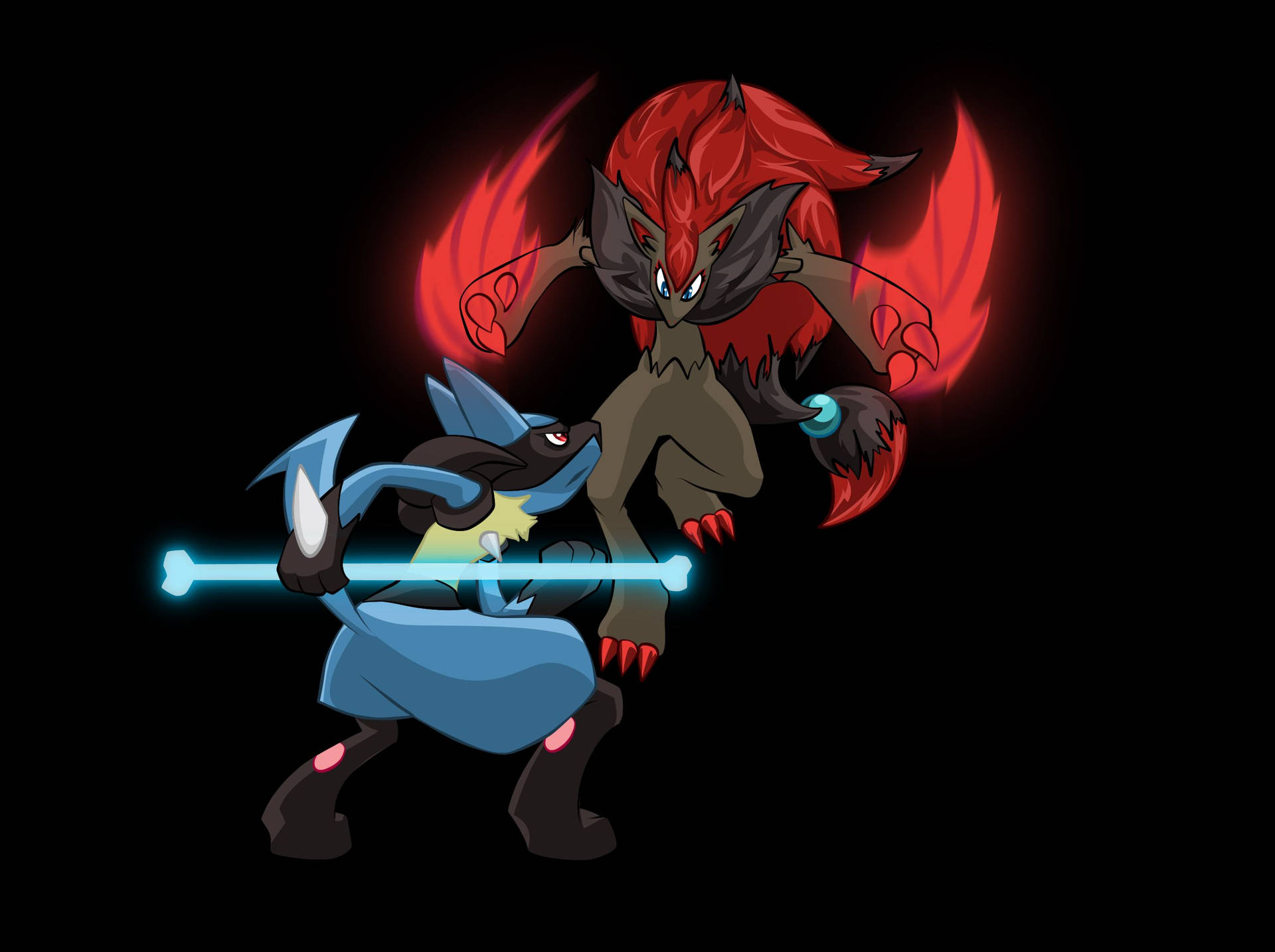 Get Ready For The Battle - Lucario In Fight