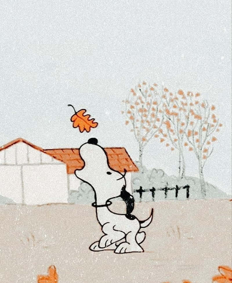 Get Ready For The Fall Season With Snoopy Background