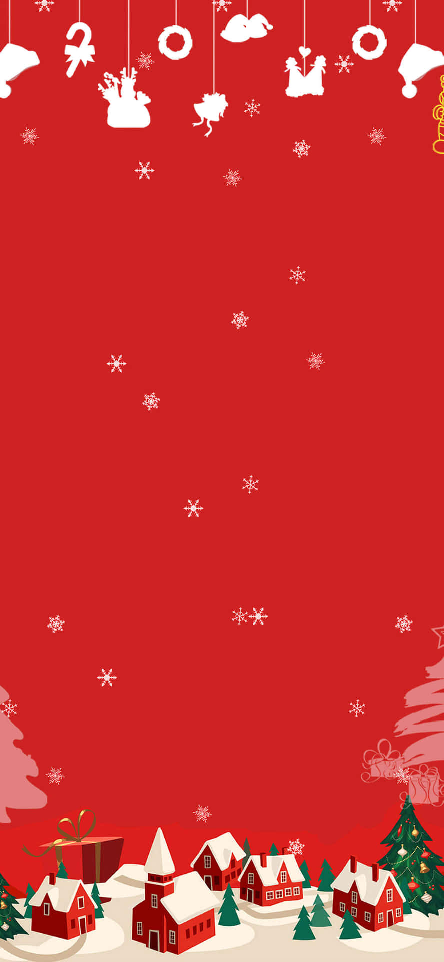 Get Ready For The Holiday Season With This Red Christmas Iphone Background