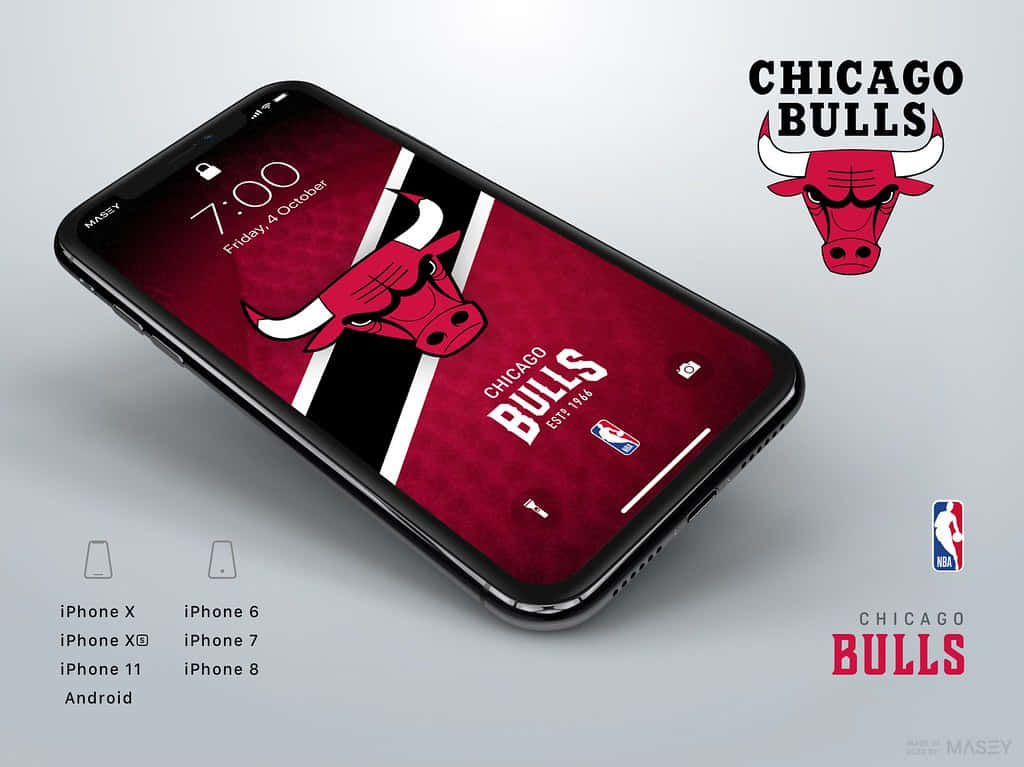 Get Ready For The Next Game With A Chicago Bulls Iphone Wallpaper Background