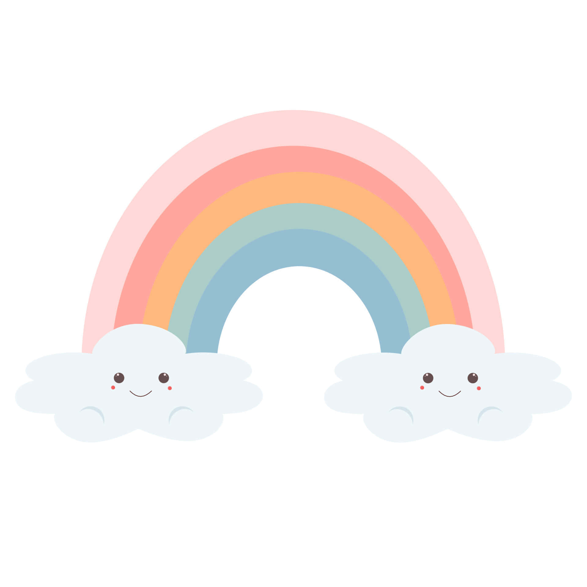 Get Ready For The Summer With This Bright And Cheerful Pastel-colored Rainbow Background