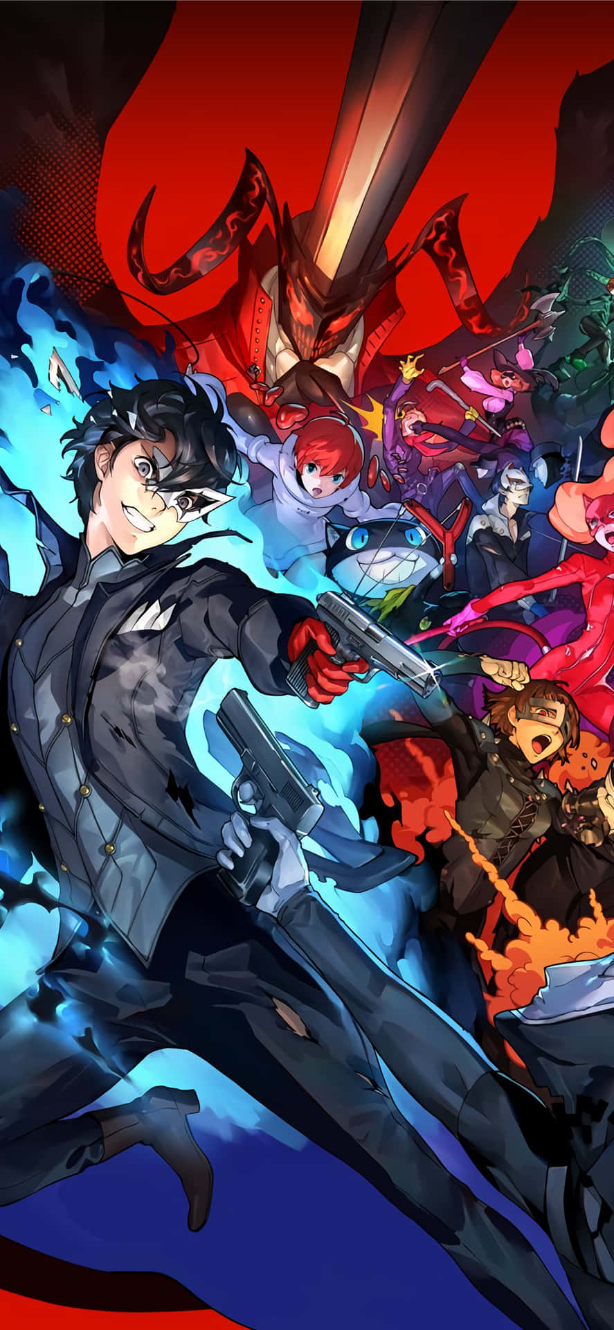 Get Ready For The Thrilling Ride Of Persona 5 Now Available On Iphone Background