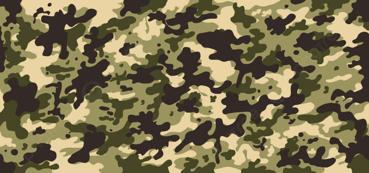 Get Ready To Blend In With The Great Outdoors In Our Rugged Olive Green Camo. Background