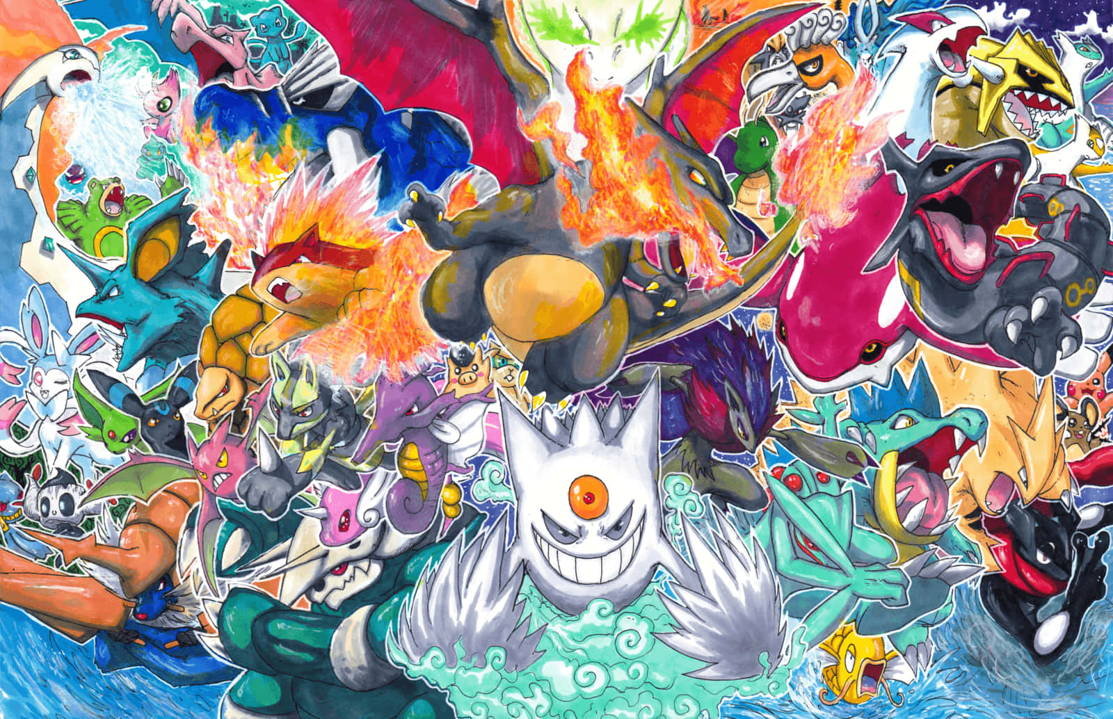 Get Ready To Catch 'em All With All Mega Pokemon Background