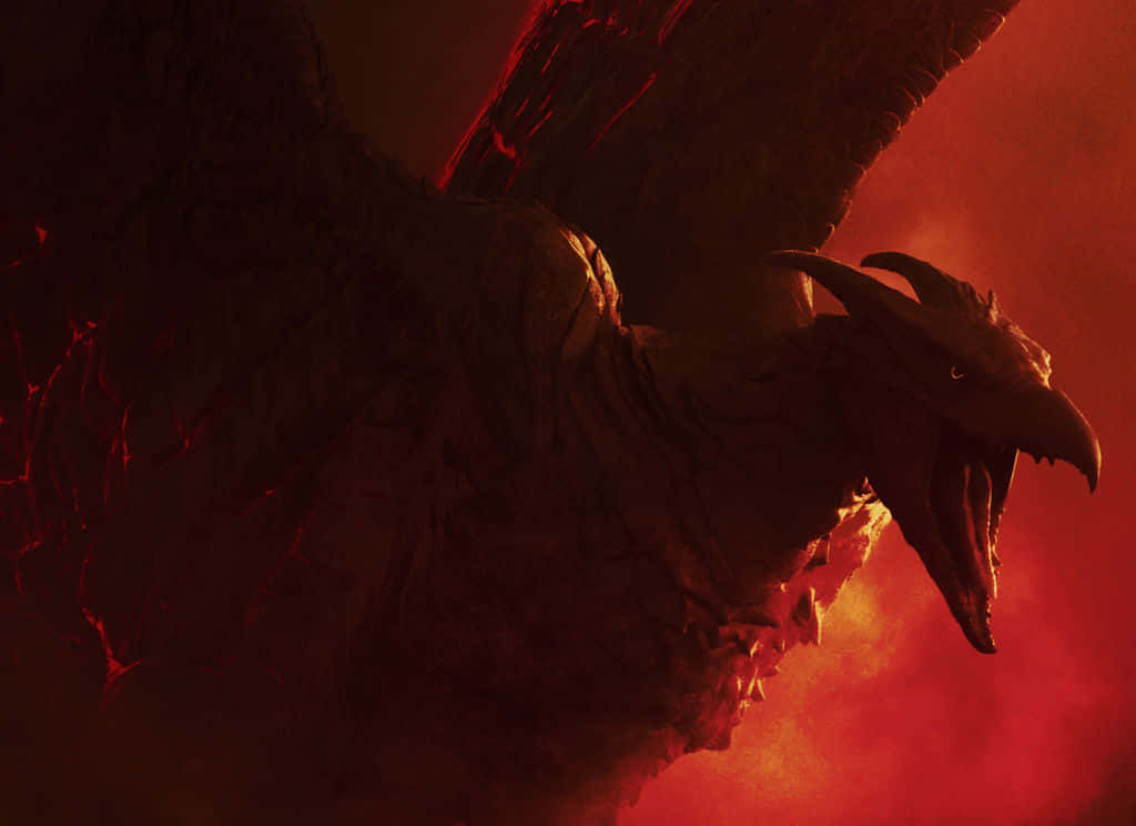 Get Ready To Cheer On Rodan As He Soars Across The Sky Background