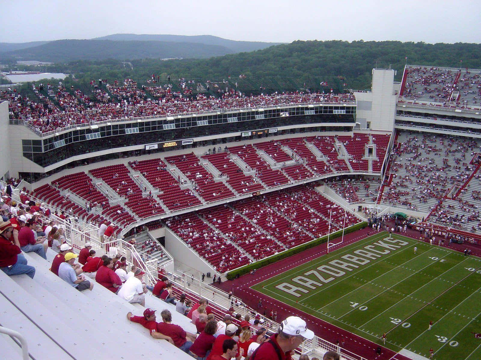 Get Ready To Cheer On The Arkansas Razorbacks Background