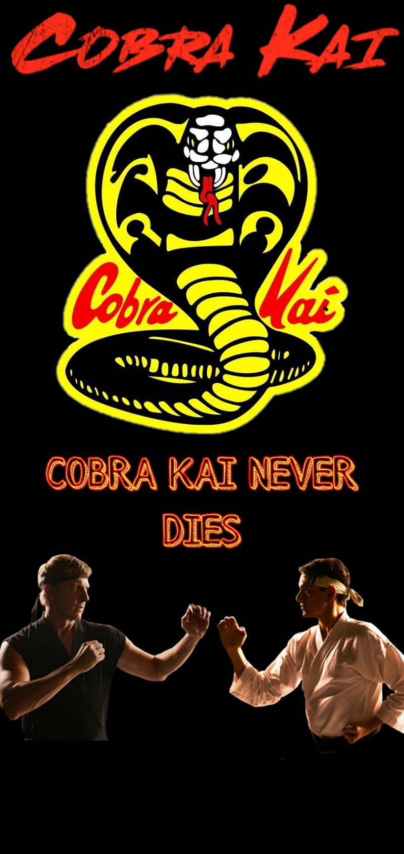 Get Ready To Duel With Cobra Kai Phone Background